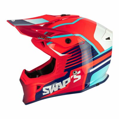 Casque Swaps Blur S818 rouge bleu blanc