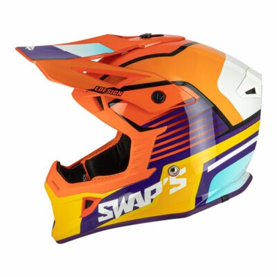 Casque Swaps Blur S818 orange rouge