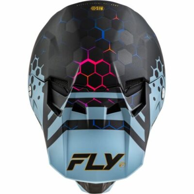 Casque  Fly Racing 2024 Formula CC Tektonic  Noir Bleu Mat