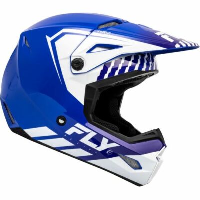 Casque Fly Racing  KINETIC MENACE BLEU BLANC 2024