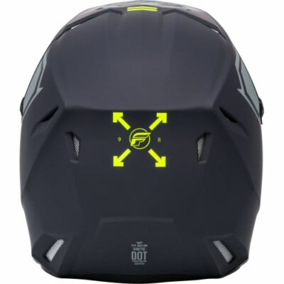 Casque Fly Racing KINETIC MENACE GRIS MAT JAUNE FLUO 2024