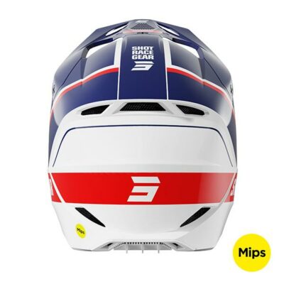 CASQUES SHOT RACE MYTHIC BLUE RED GLOSSY