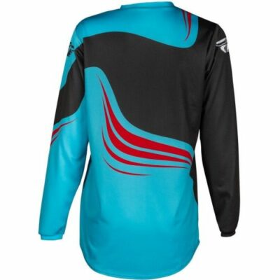 Maillot Cross Enfant FLY Racing F-16 CYAN/NOIR/ROUGE