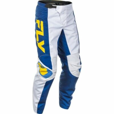 Pantalon Cross FLY Racing F-16 BLANC/DARK BLEU/JAUNE