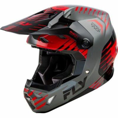 CASQUE CROSS FLY RACING FORMULA CP SLICE GRIS/ROUGE/NOIR