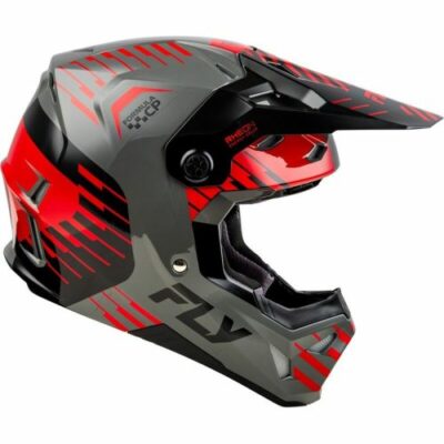 CASQUE CROSS FLY RACING  FORMULA CP SLICE GRIS/ROUGE/NOIR