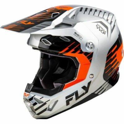 CASQUE CROSS FLY RACING FORMULA CP SLICE GRIS/ORANGE/NOIR