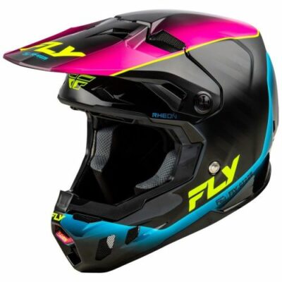 CASQUE CROSS FLY RACING FORMULA CC UNDERGLOW NOIR/ROSE/BLEU