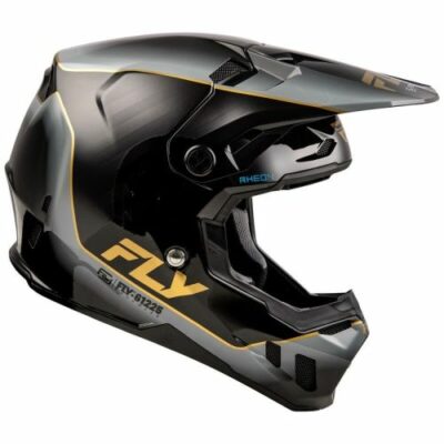 CASQUE CROSS FLY RACING FORMULA CC UNDERGLOW NOIR/GRIS/OR