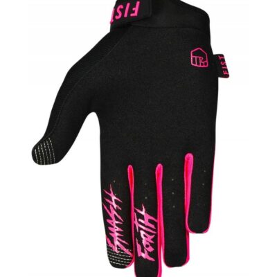 GANTS FIST STRAPPED ROSE FLUO