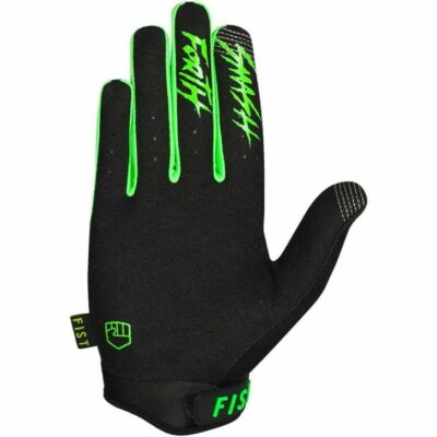 GANTS FIST STRAPPED VERT FLUO