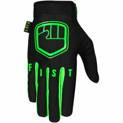 GANTS FIST STRAPPED VERT FLUO