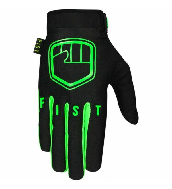 GANTS FIST STRAPPED VERT FLUO