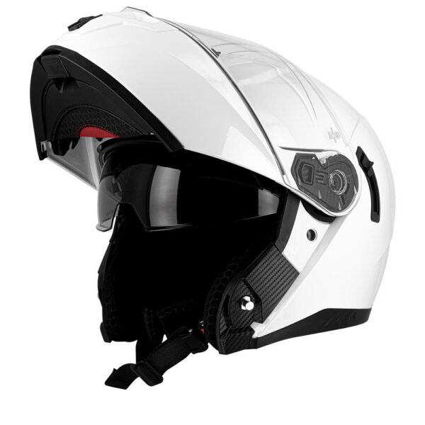 Découvrez le casque moto modulable Osone S521 DUALIST Blanc sur mtc60.fr. Alliant confort et sécurité, il est idéal pour tous vos trajets à moto.