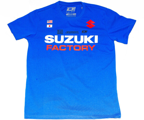 Découvrez notre collection exclusive de tee-shirts Suzuki Factory sur mtc60.fr. Style et confort réunis pour les passionnés de la marque.