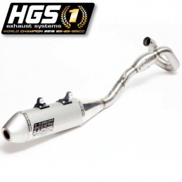 Découvrez la ligne complète inox alu HGS pour votre SUZUKI 450 RM Z 2018-2024. Performance et style au rendez-vous sur mtc60.fr