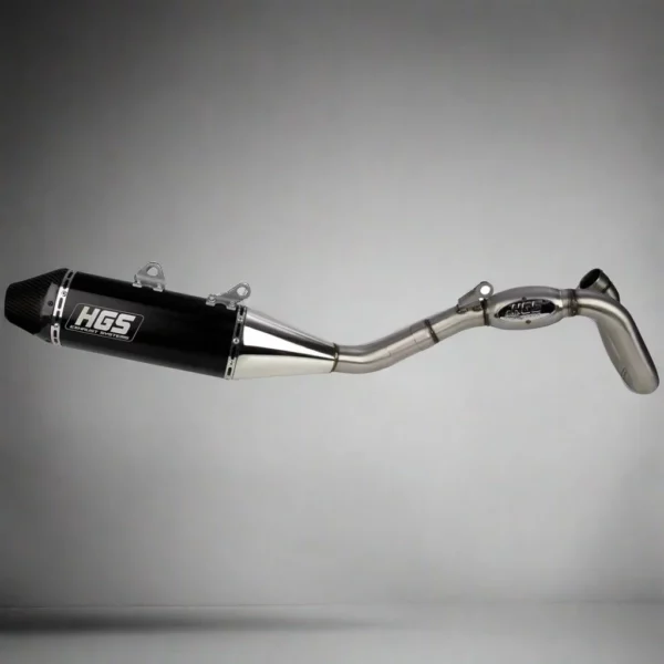 Découvrez la ligne d'échappement complète HGS Embut Carbone pour KTM SX-F 250 (2023-2025) sur mtc60.fr. Performance et style au rendez-vous !