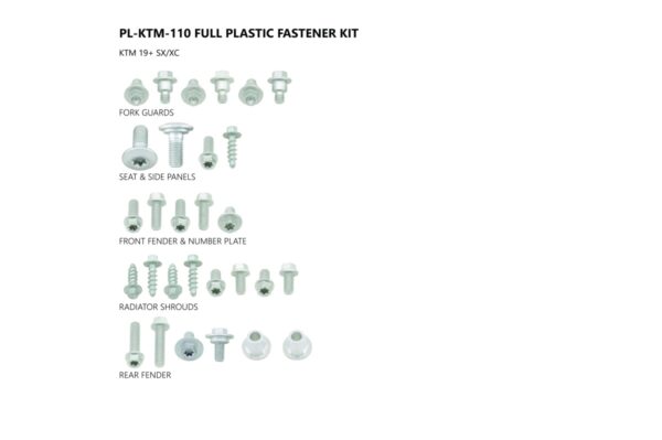 Découvrez notre sélection de boulons de kit plastique pour SXF/EXC 19-22 sur mtc60.fr. Qualité et performance au rendez-vous pour vos besoins de motocross.