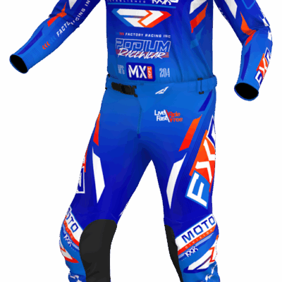 Offrez à votre enfant la tenue cross FXR Podium Gladiator Bleu 2025. Performance et design au rendez-vous, disponible sur mtc60.fr. Commandez dès aujourd'hui !